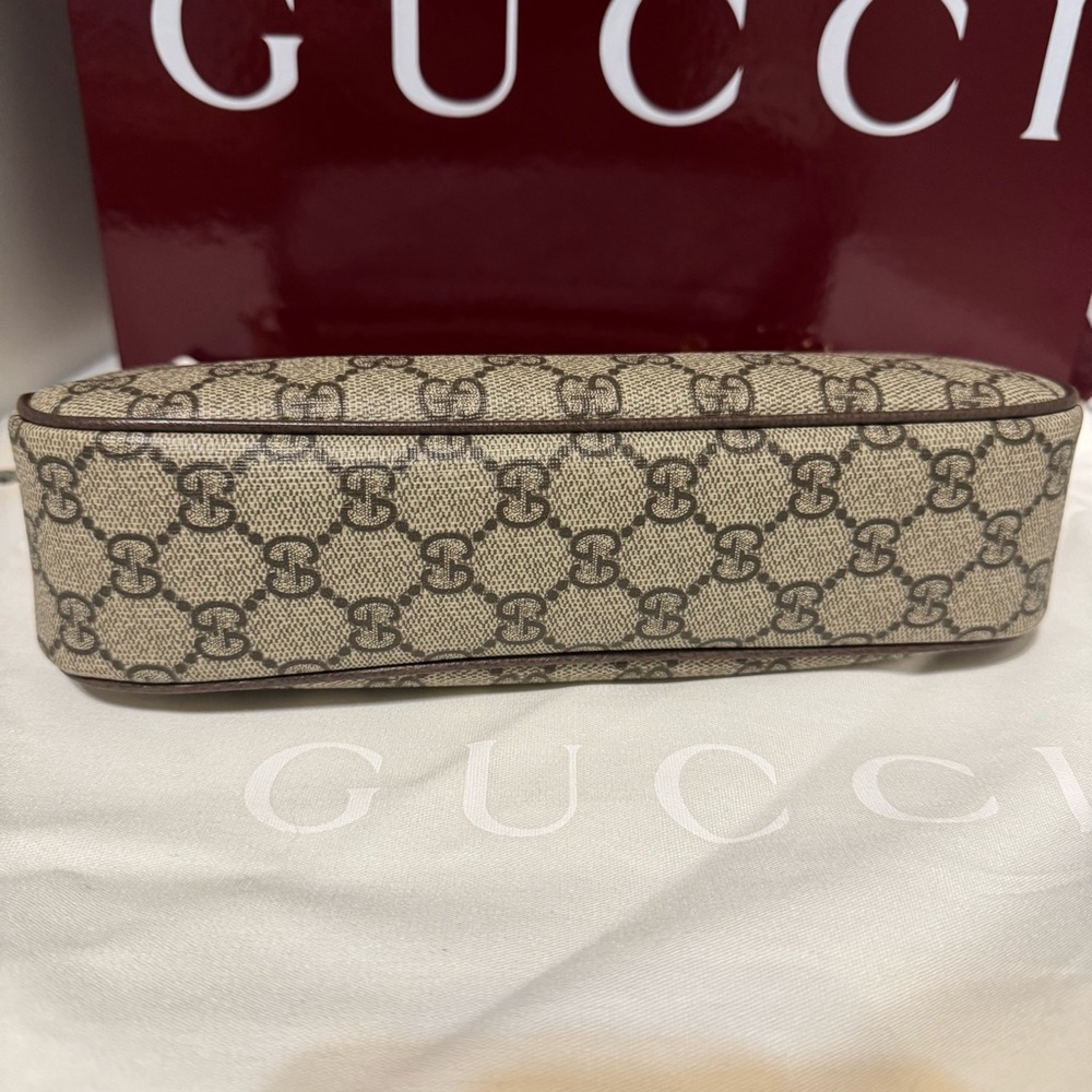 New in box Gucci Ophidia small shoulder bag beige and dark brown GG Supreme - Picture 14 of 16
